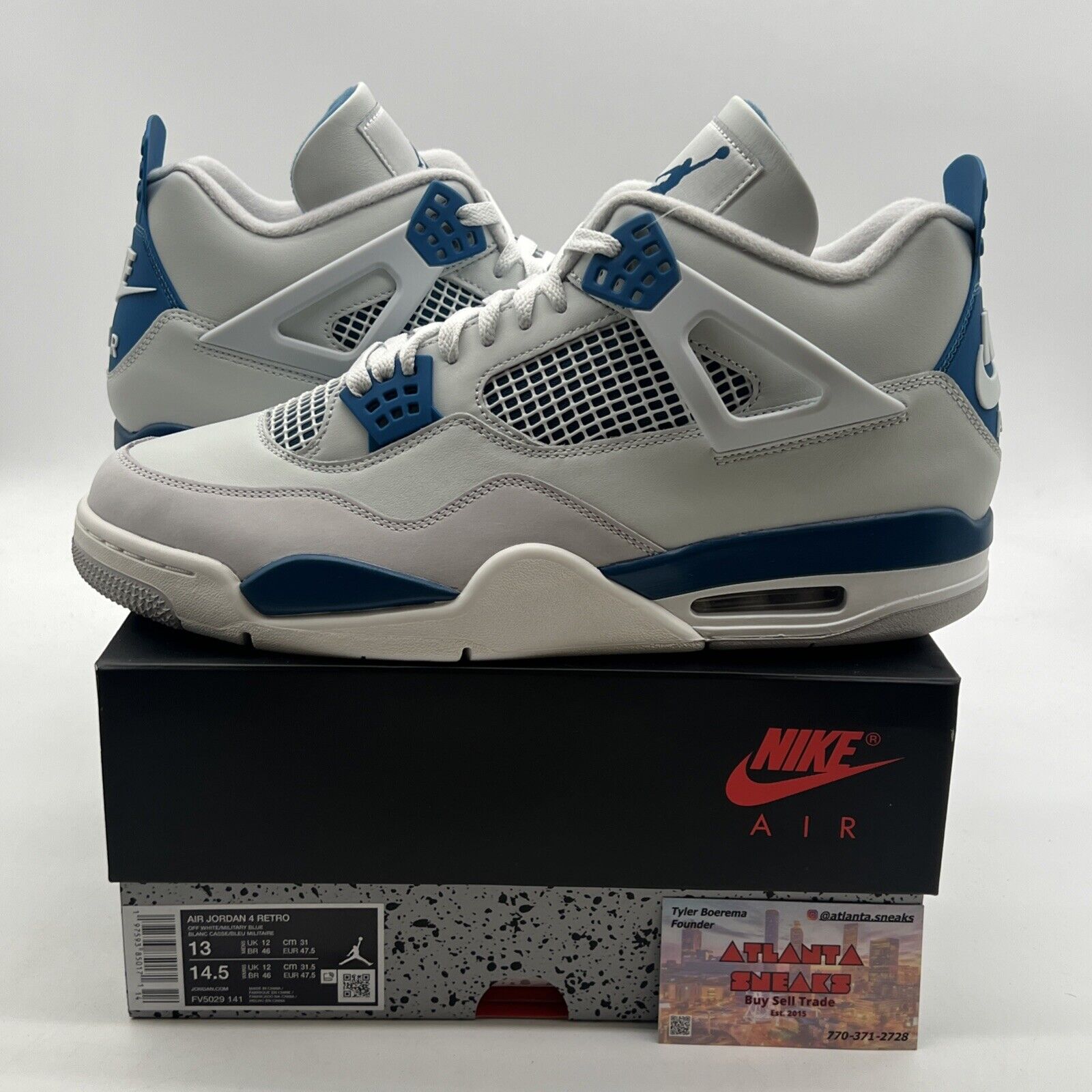Size 13 - Air Jordan 4 Retro 2024 Military Blue (FV5029-141)