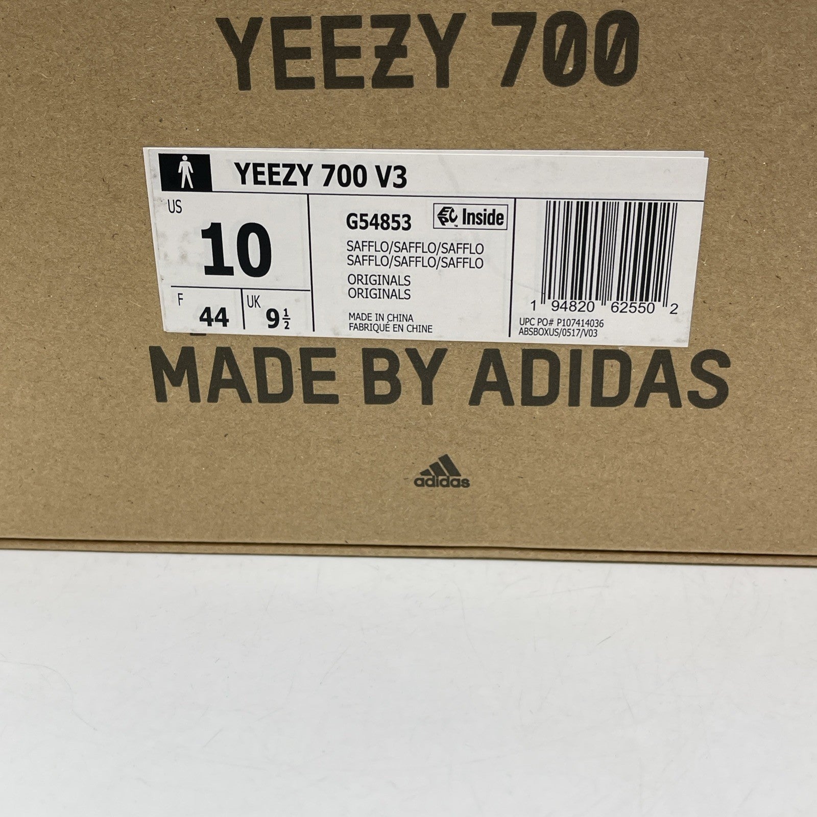 Size 10 - adidas Yeezy 700 V3 Safflower Yellow Black Suede (G54853)