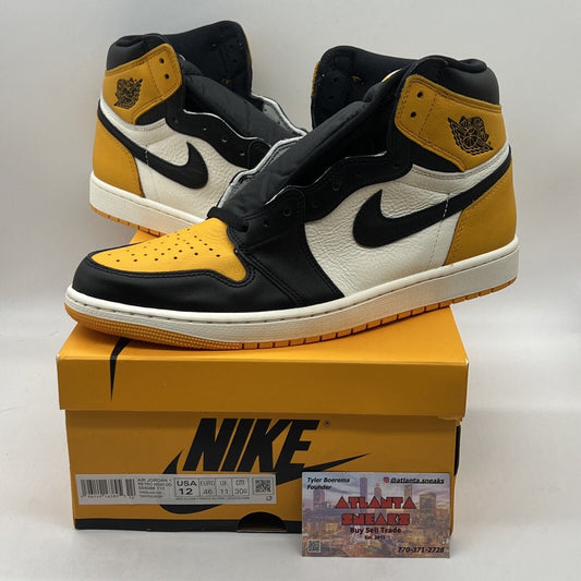 Size 12 - Jordan 1 Retro OG High Yellow Toe Brand New Og All