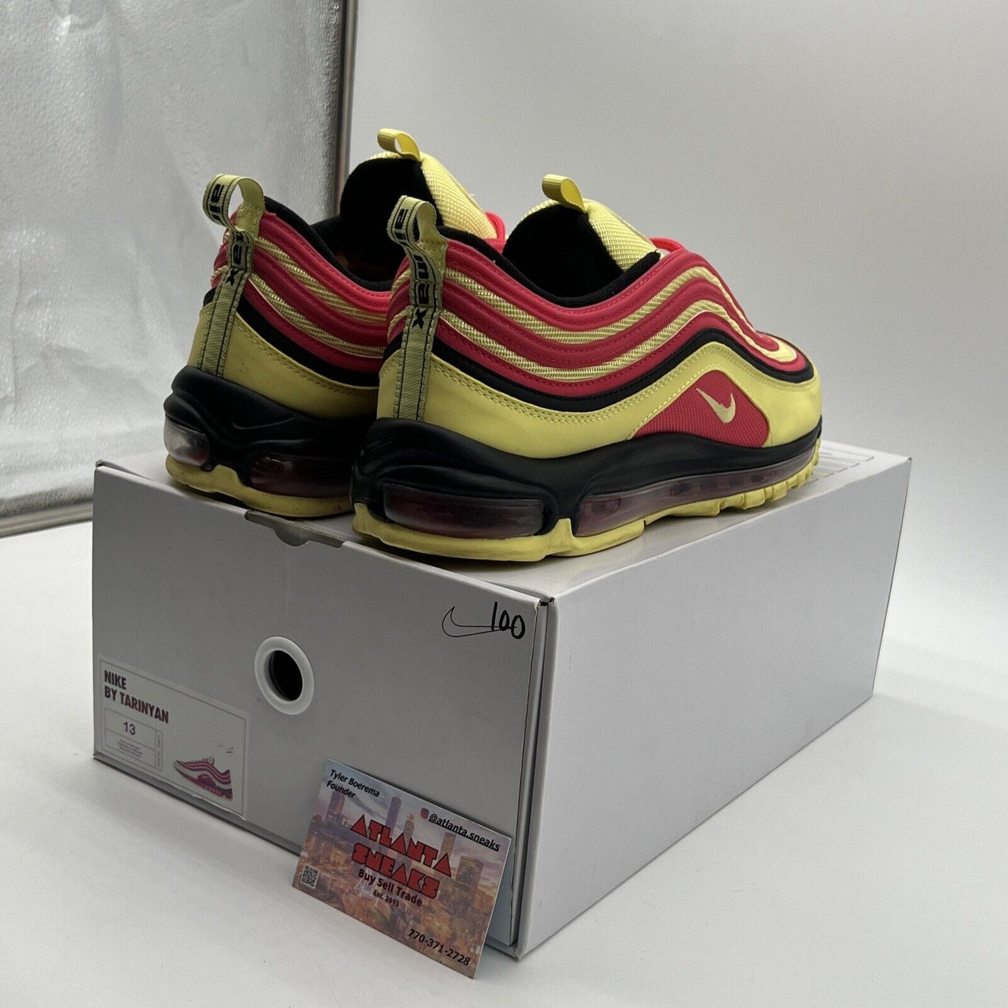 Size 13 - Nike Air Max 97 ID By You (DJ3181-XXX) Red Yellow Black