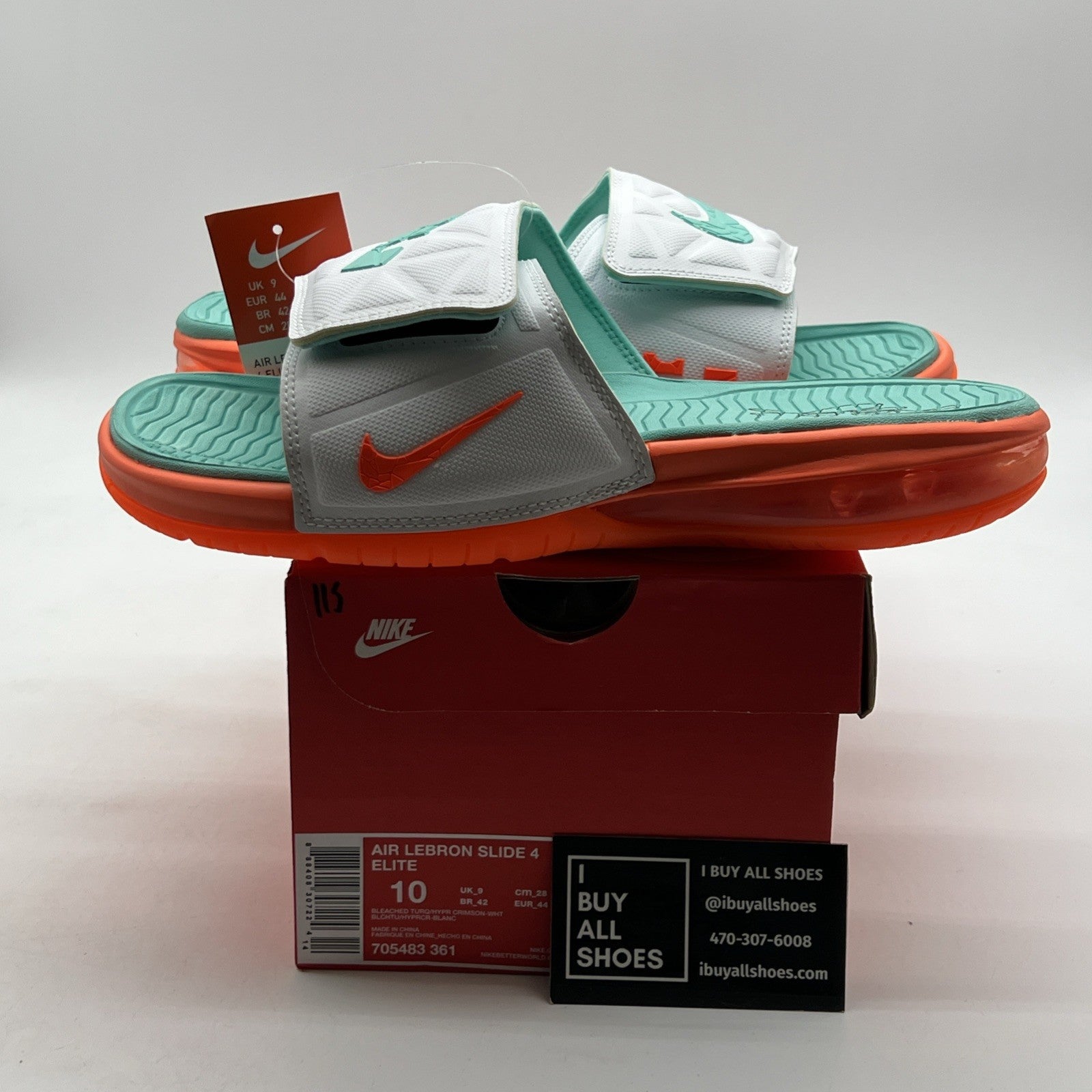 Size 10 - Nike Air Lebron Slide 4 Elite (705483-361)