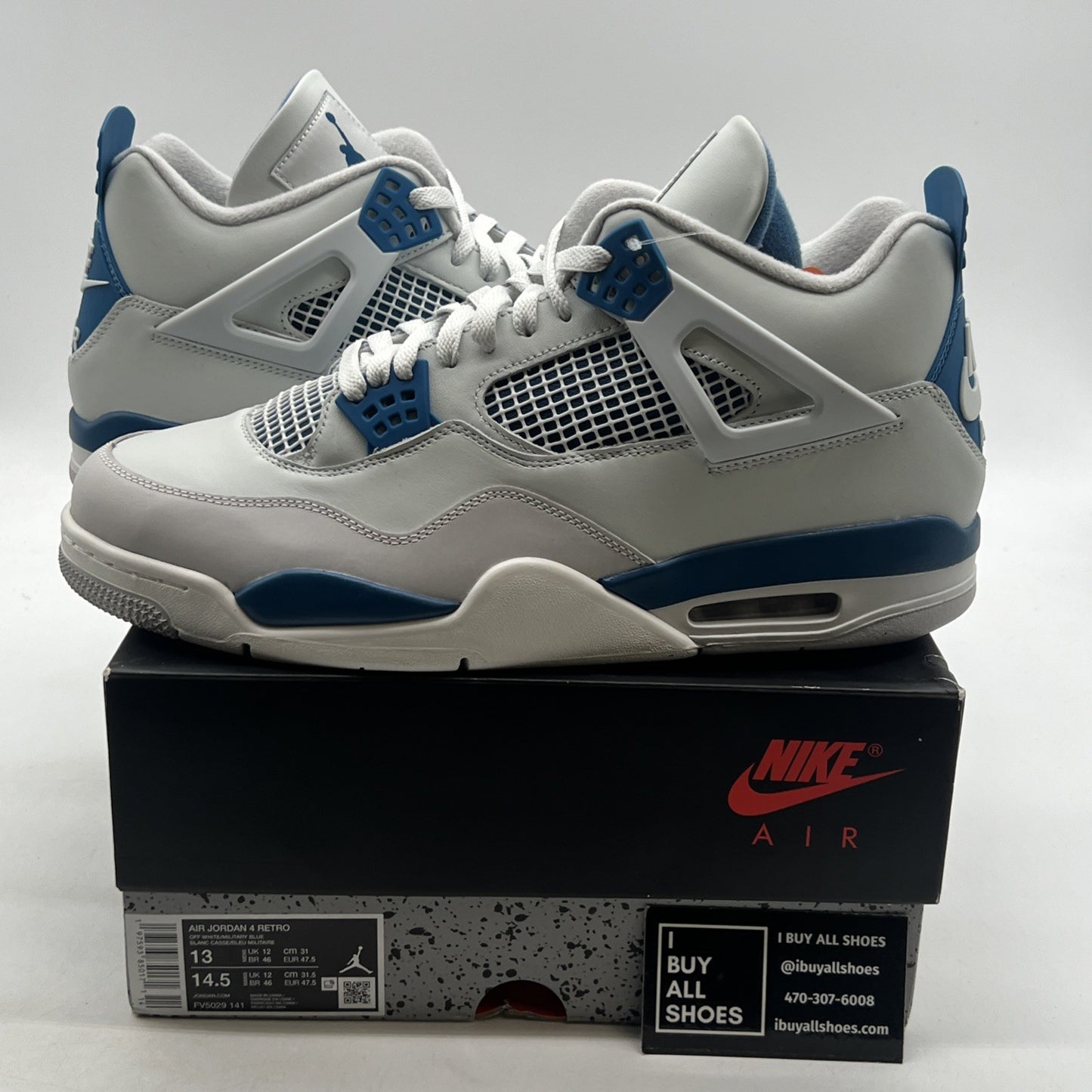 Size 13 - Air Jordan 4 Retro 2024 Military Blue (FV5029-141)