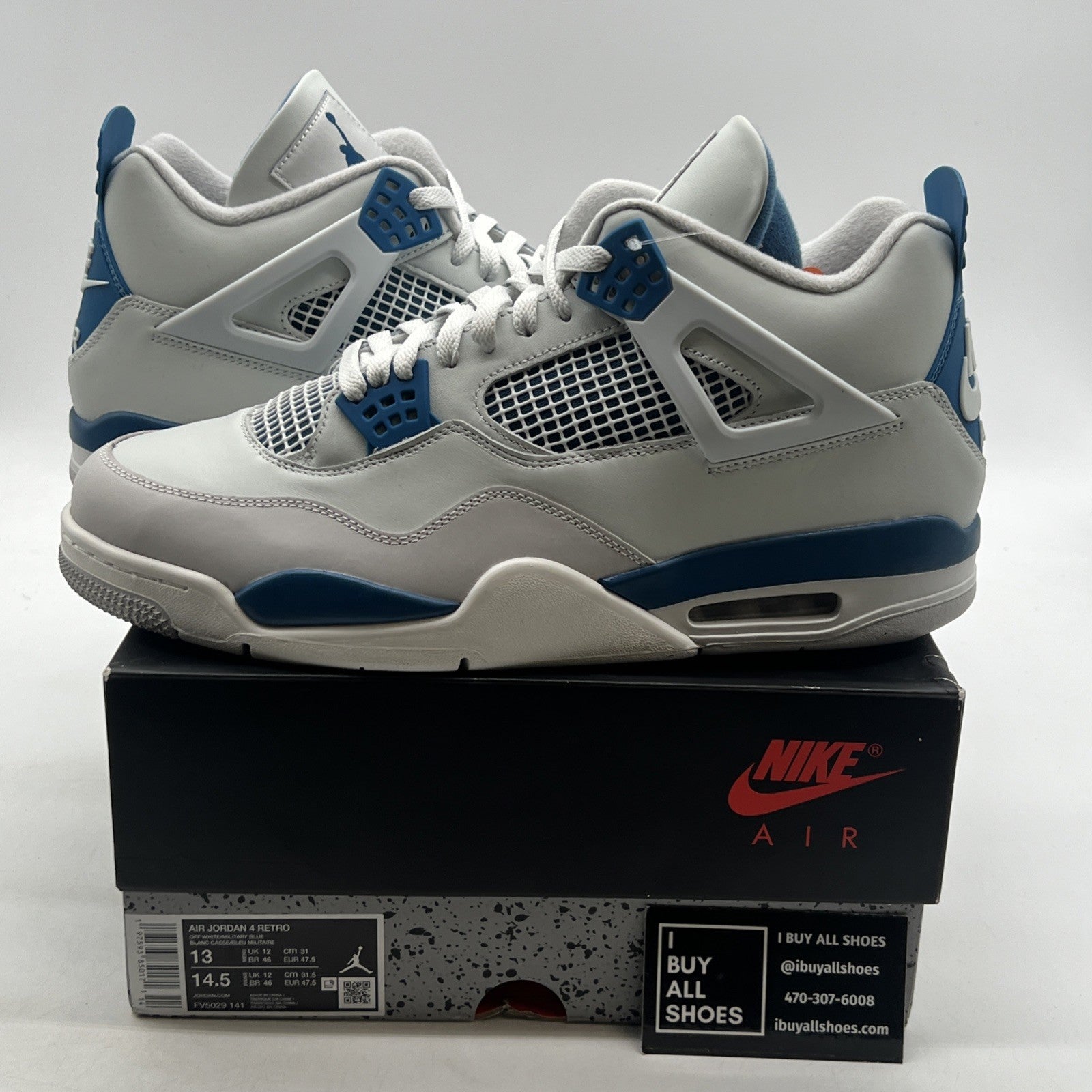 Size 13 - Air Jordan 4 Retro 2024 Military Blue (FV5029-141)