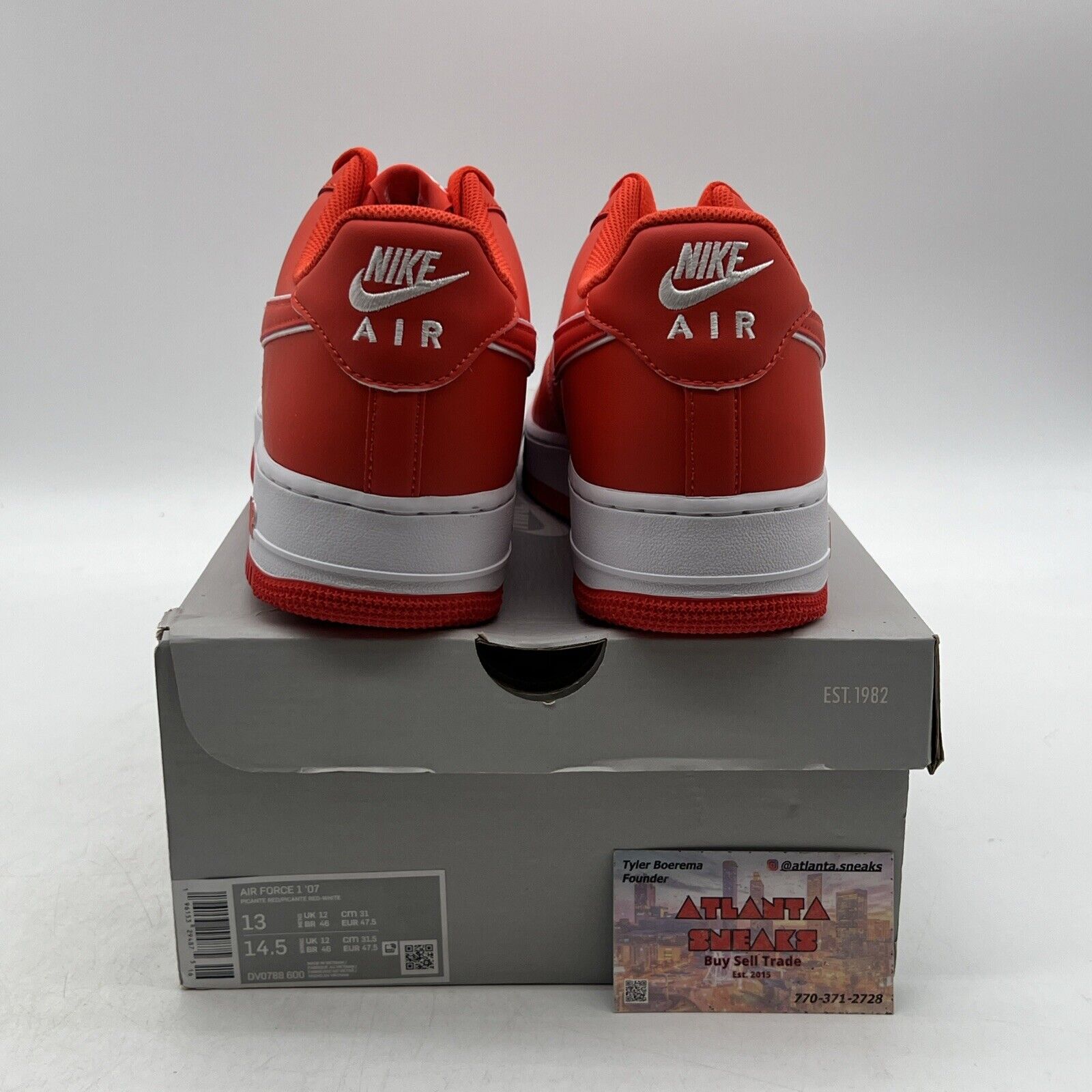 Size 13 - Nike Air Force 1 '07 Picante Red White Leather (DV0788-600)