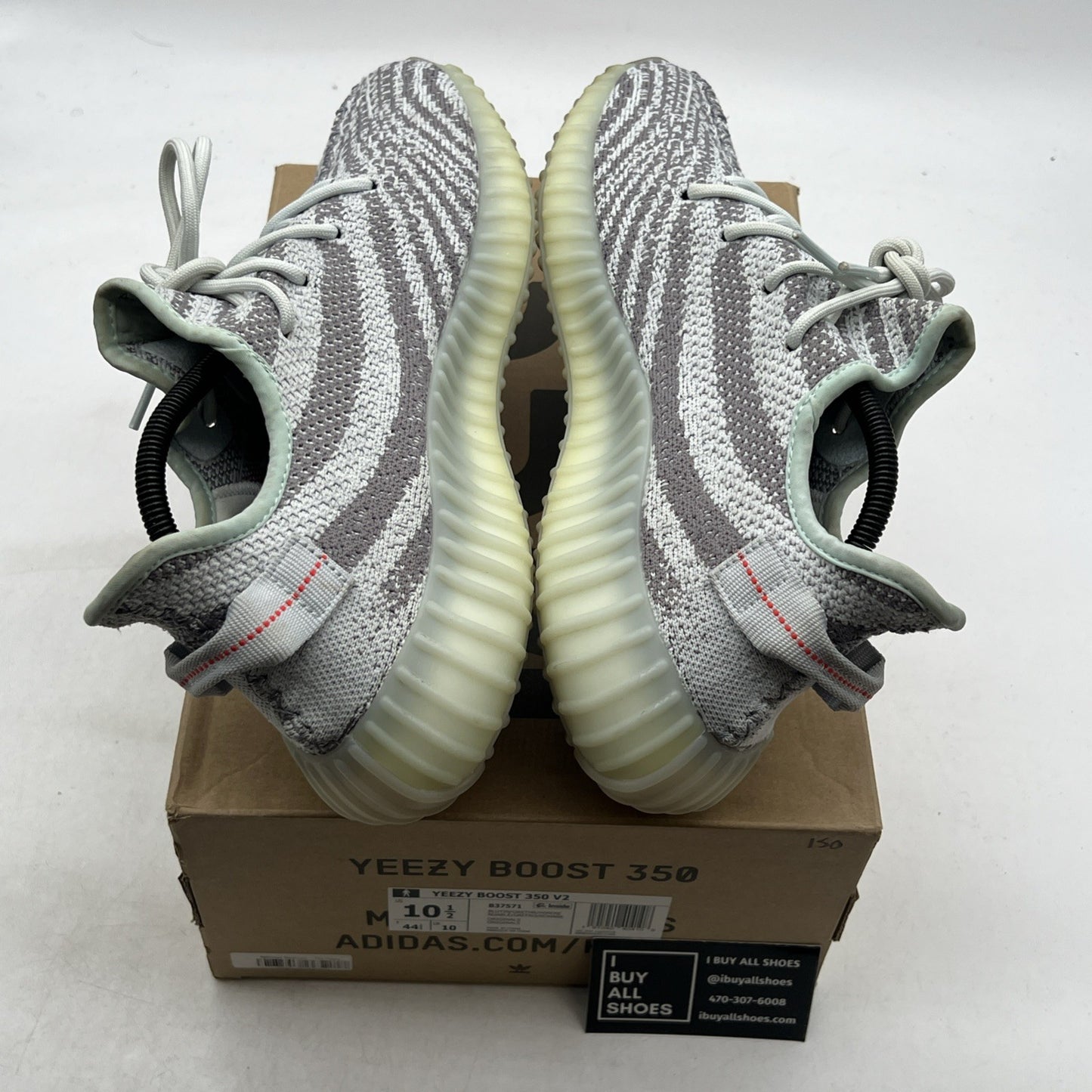 Size 10.5 - adidas Yeezy Boost 350 V2 Low Blue Tint (B37571)