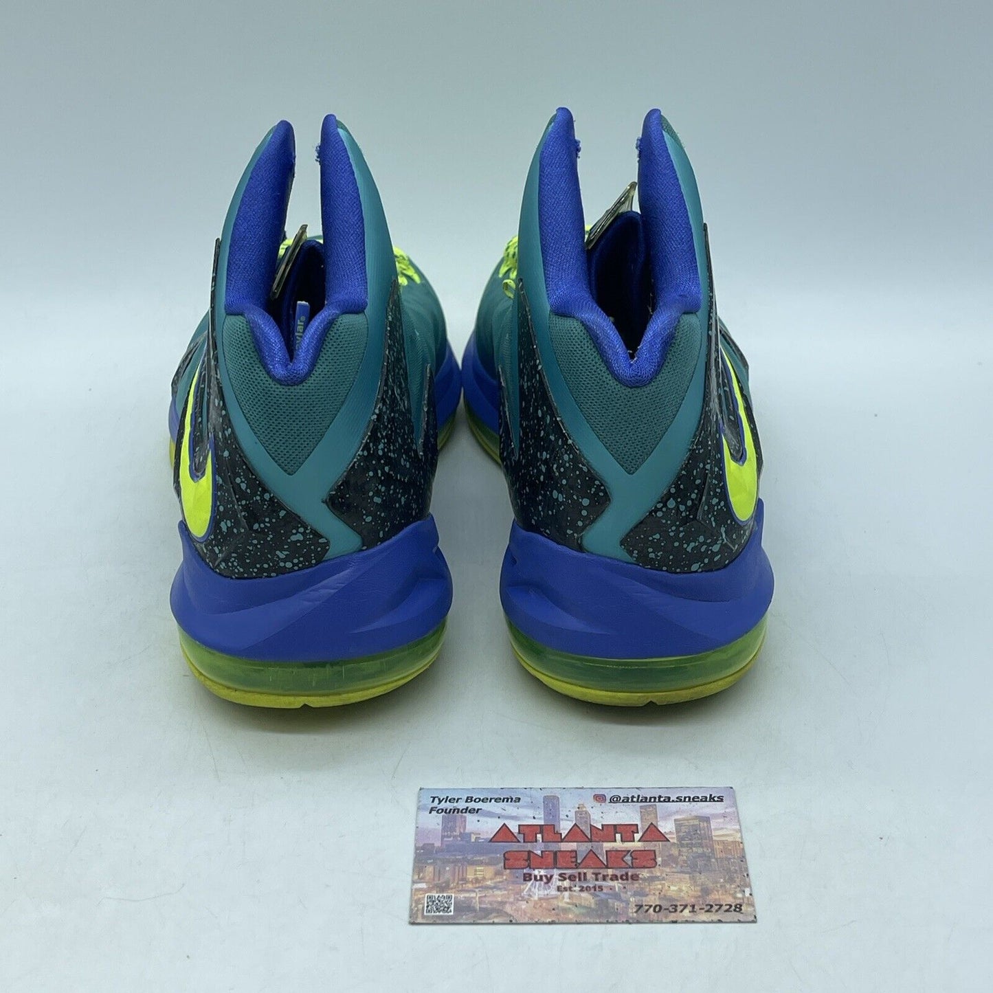 Size 8 - Nike LeBron 10 P.S. Elite Sport Turquoise Blue Blue Suede (579827-300)