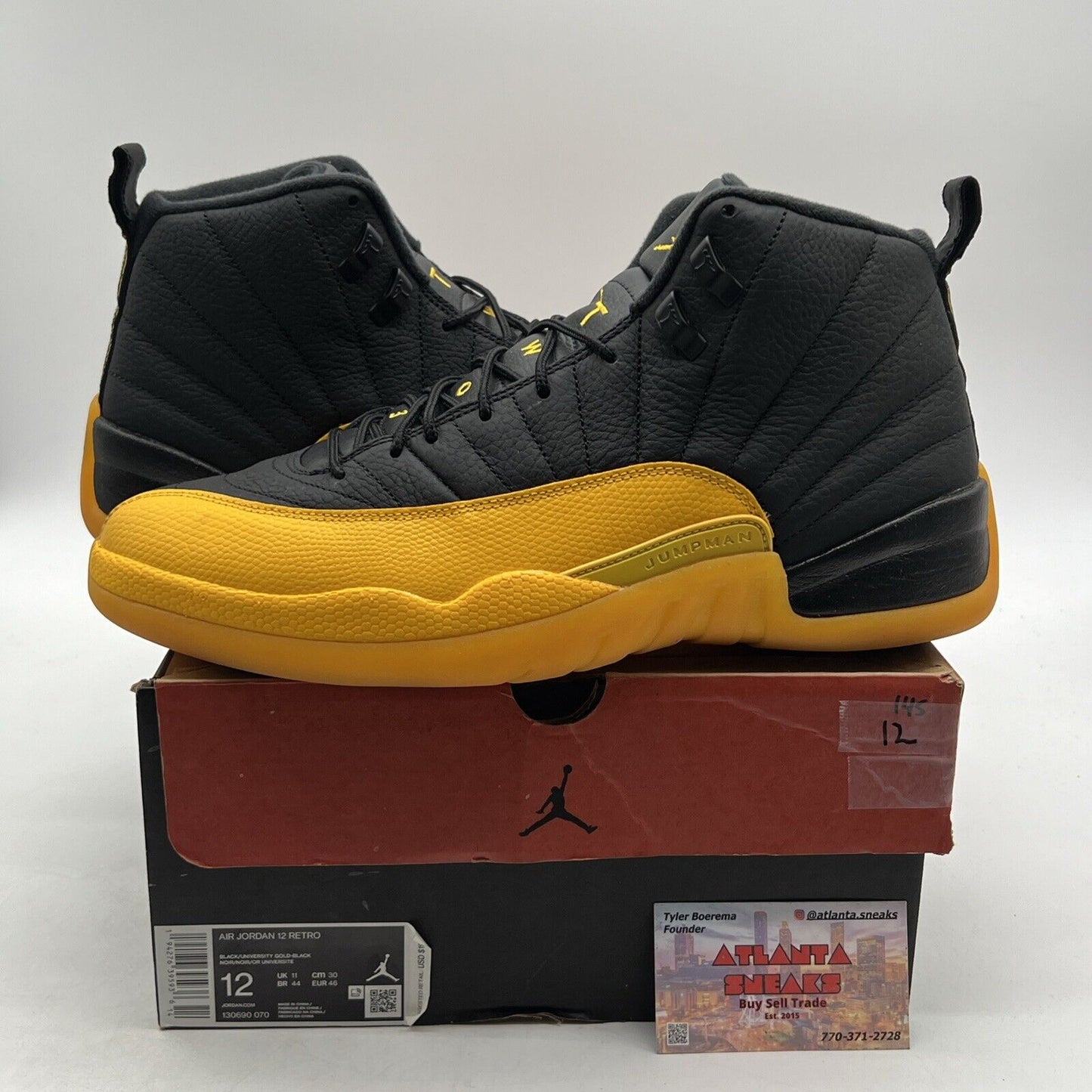 Size 12 - Jordan 12 Retro University Gold 2020 (130690-070)