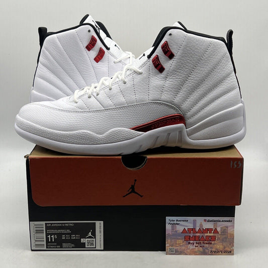 Size 11.5 - Air Jordan 12 Retro Twist White Red Black Leather  (CT8013-106)