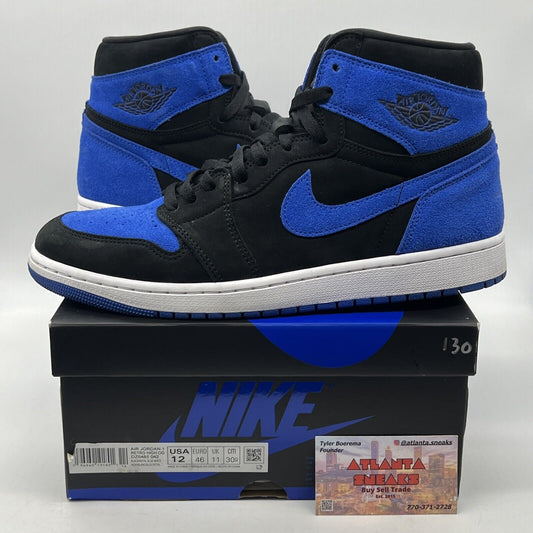 Size 12 - Jordan 1 Retro OG High Royal Reimagined Black Blue (DZ5485-042)