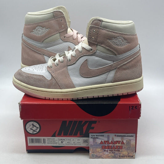 Size 8.5W- Air Jordan 1 Retro OG High Washed Pink White Suede (FD2596-600)