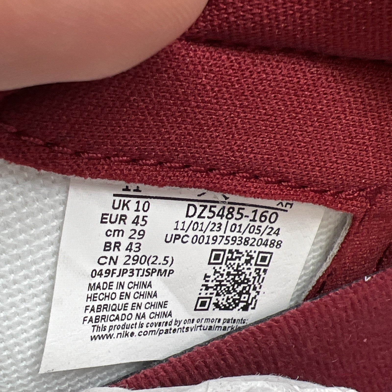 Size 11 - Air Jordan 1 Retro OG High Artisanal Red (DZ6485-160)