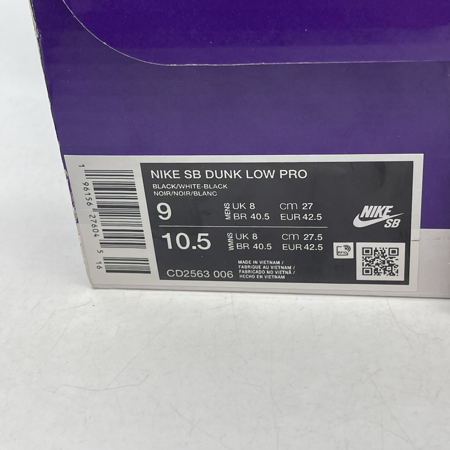 Size 9 - Nike Dunk Low SB Black Gum (CD2563-006)