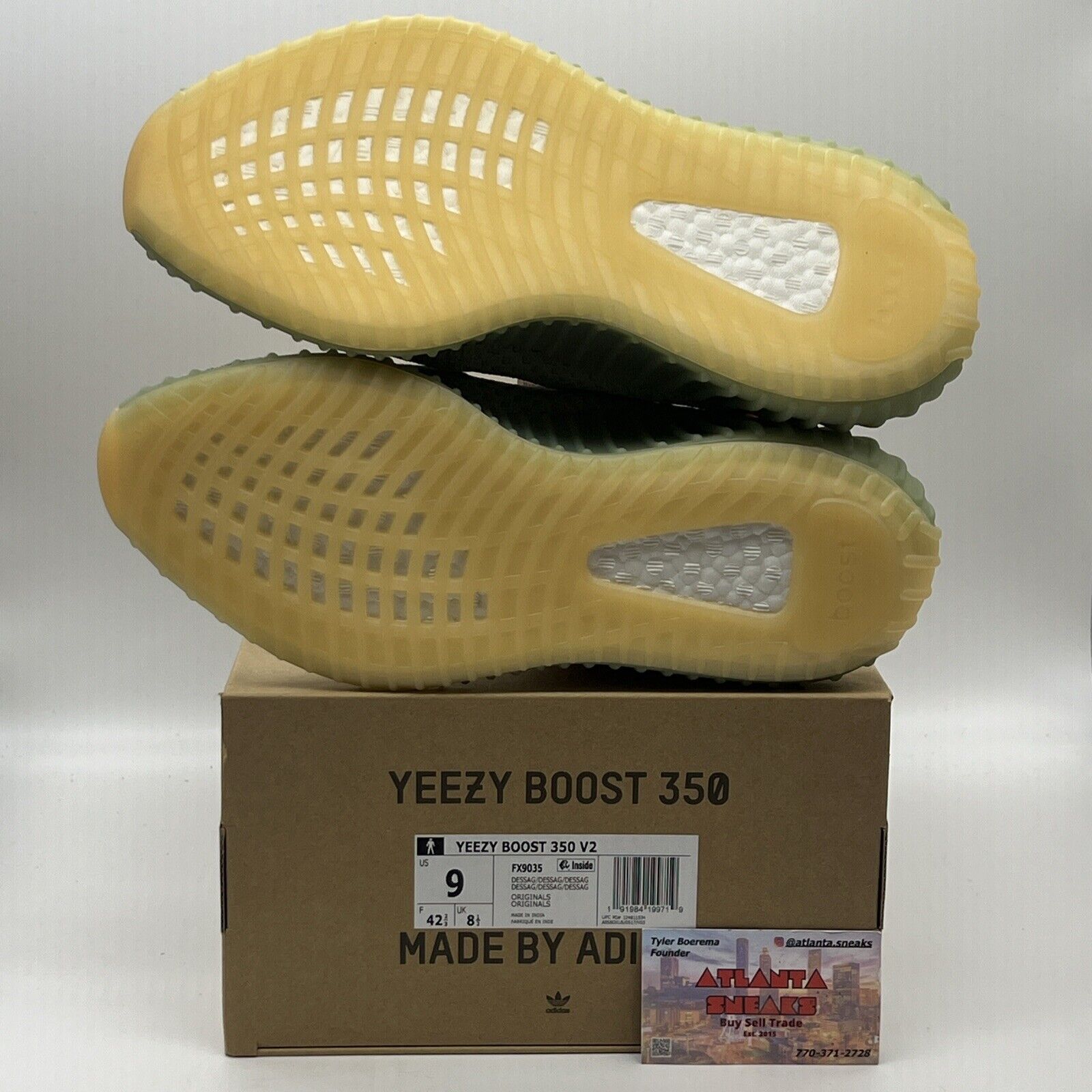 Size 9 - adidas Yeezy Boost 350 V2 Desert Sage Brand New Og All DS Sneakers