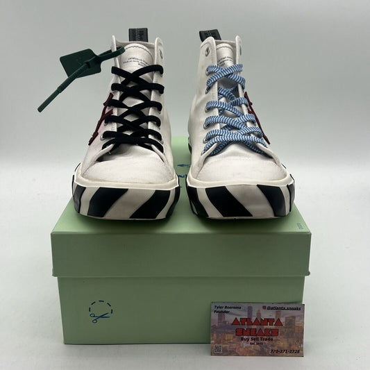 Size 46 EU / 12 US - Off-White Sneaker Vulcanized Mid White Burgundy