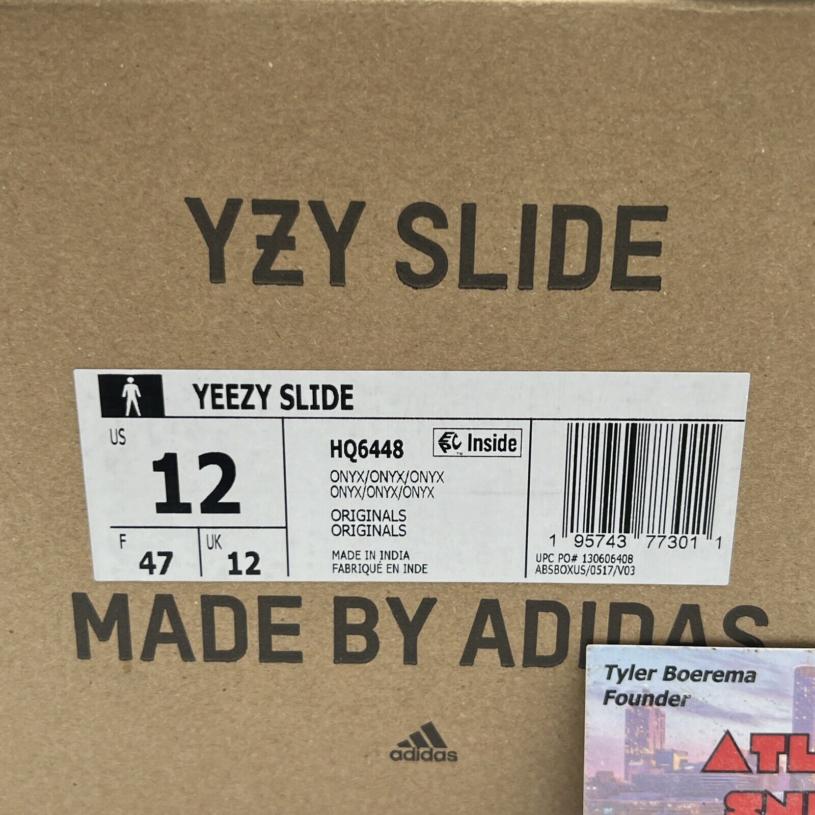 Size 12 - Adidas Yeezy Slide Onyx (HQ6448) Used Slide Unisex