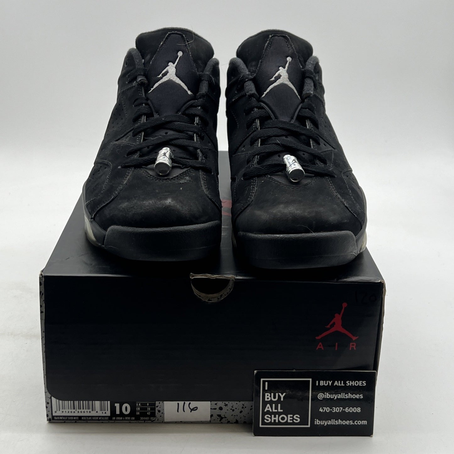 Size 10 - Air Jordan 6 Retro Low Chrome (304401-003)