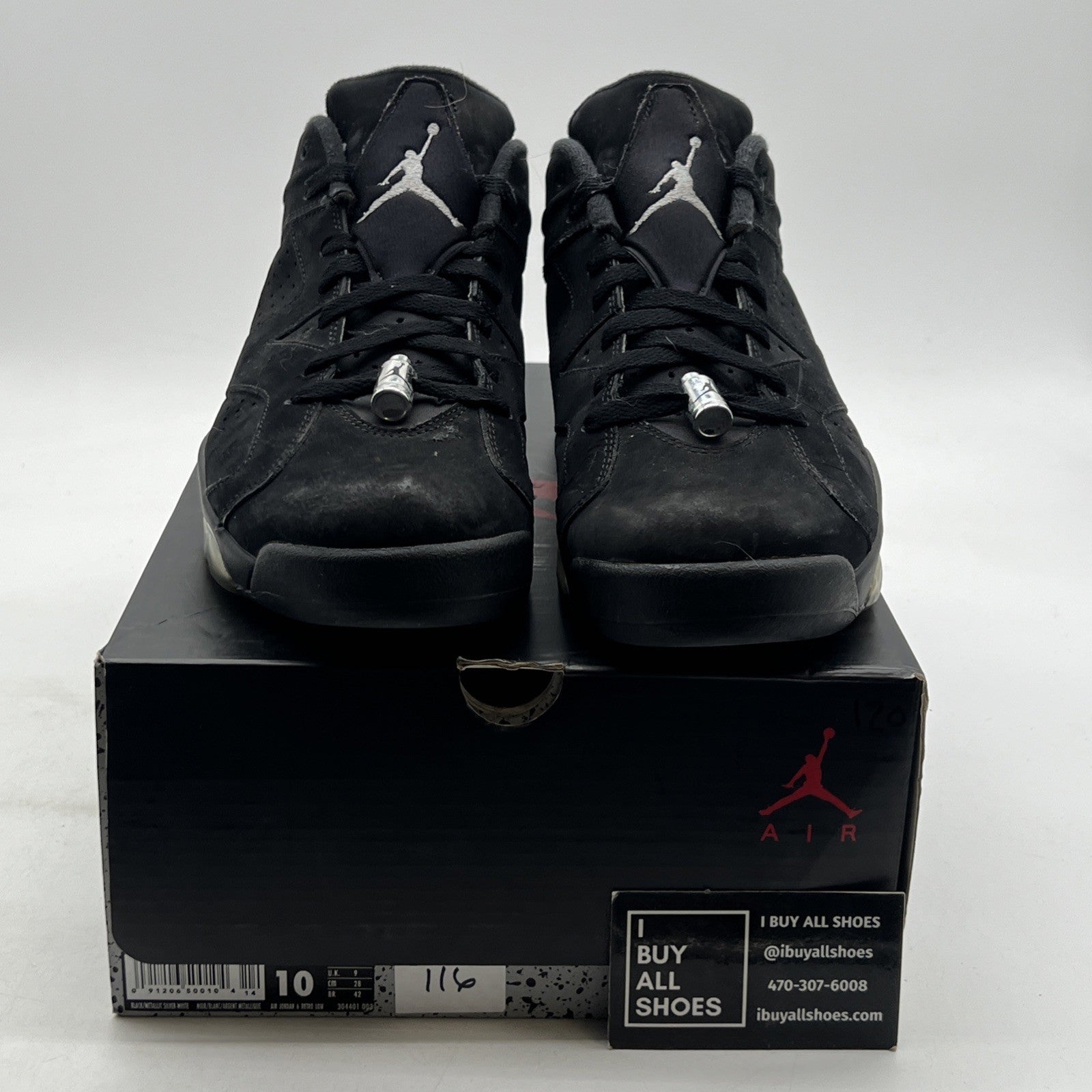 Size 10 - Air Jordan 6 Retro Low Chrome (304401-003)