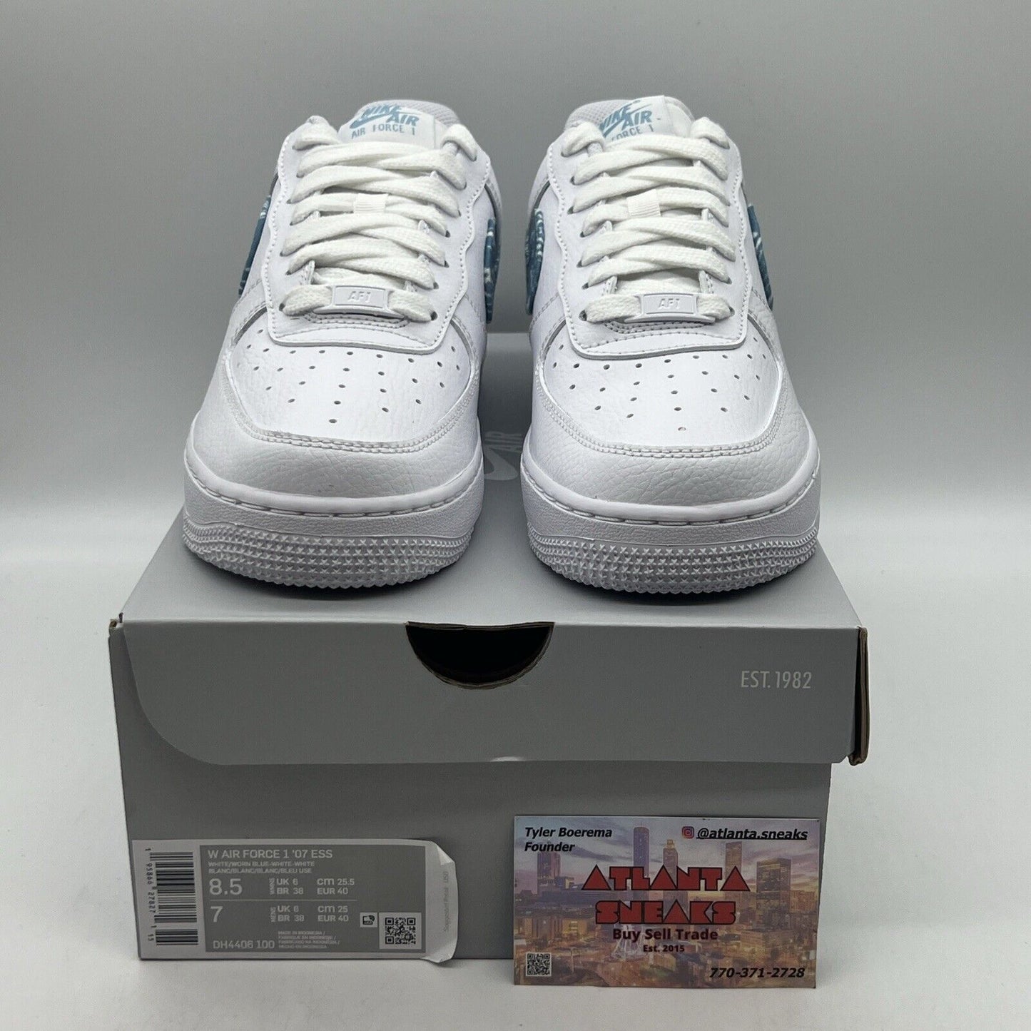 WMNS Nike Air Force 1 ESS | Blue Paisley | DH4406-100 | Size 8.5 Brand New