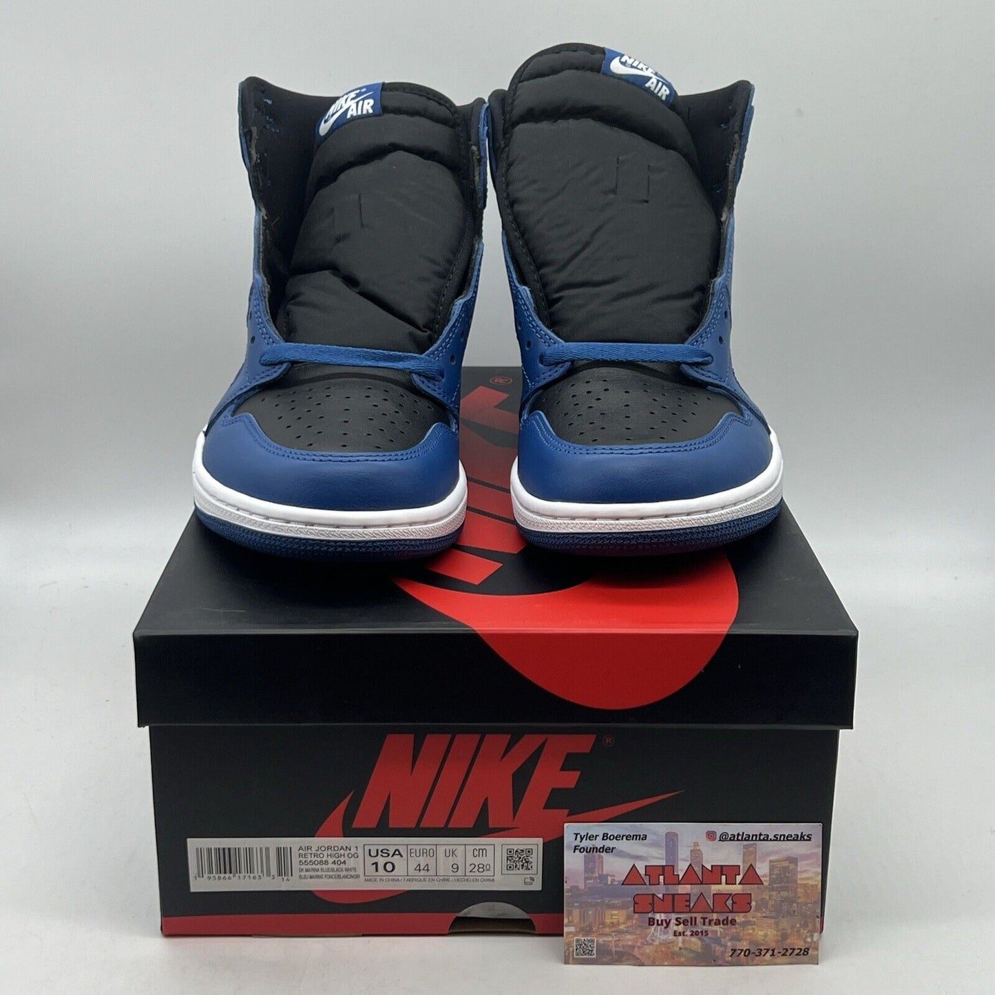 Size 10 - Jordan 1 Retro OG High Dark Marina Blue Brand New Og All