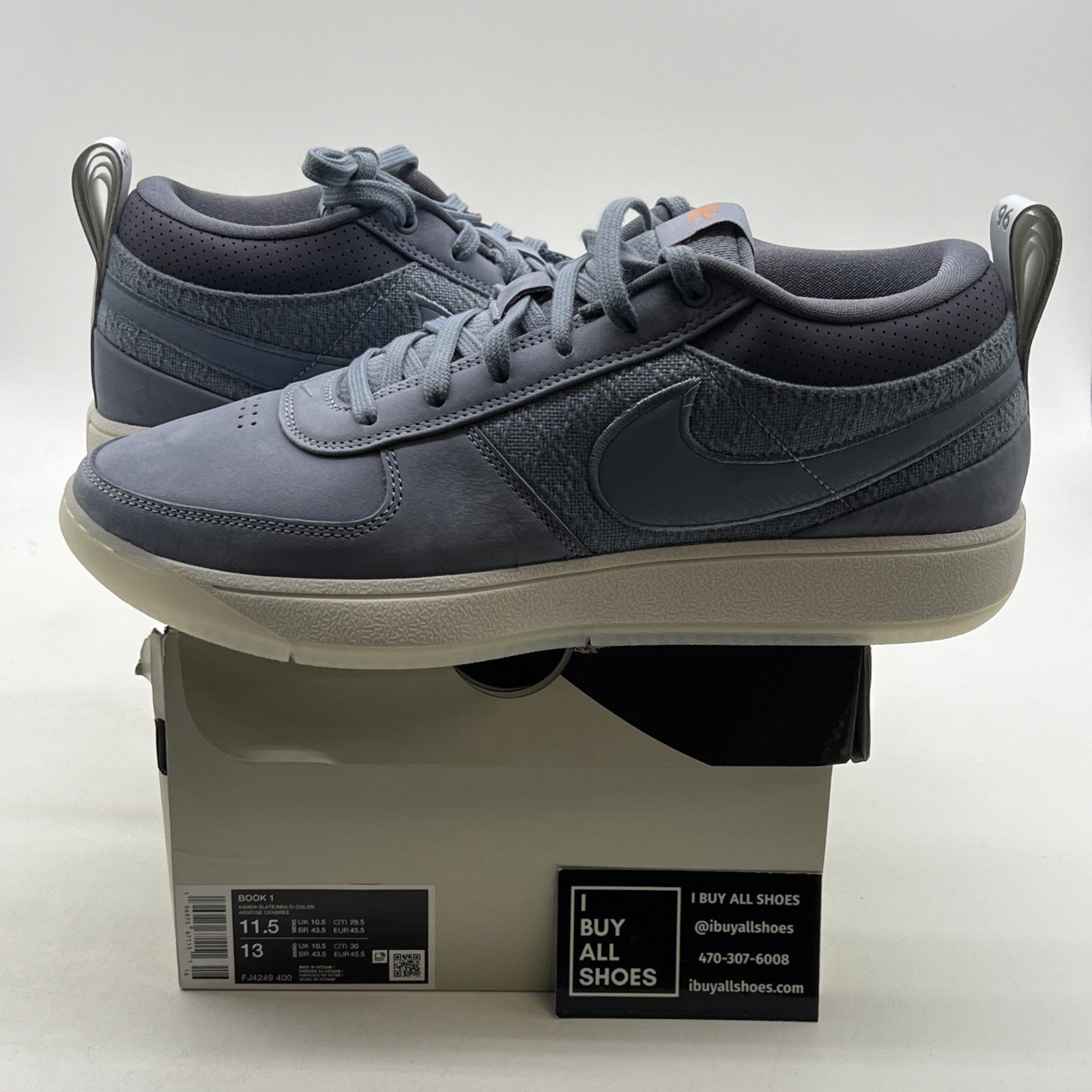 Size 11.5 - Nike Book 1 Mirage V2 Ashen Slate Basketball (FJ4249-400)