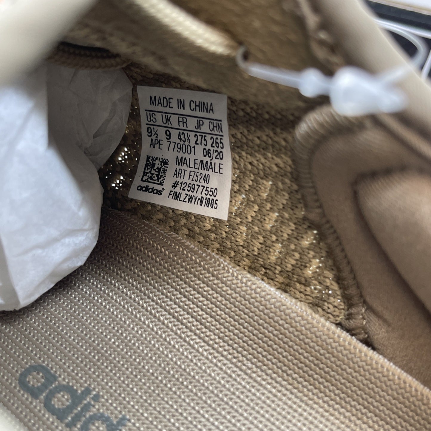 Size 9.5 - Adidas Yeezy Boost 350 V2 Sand Taupe Brown Suede (FZ5240)