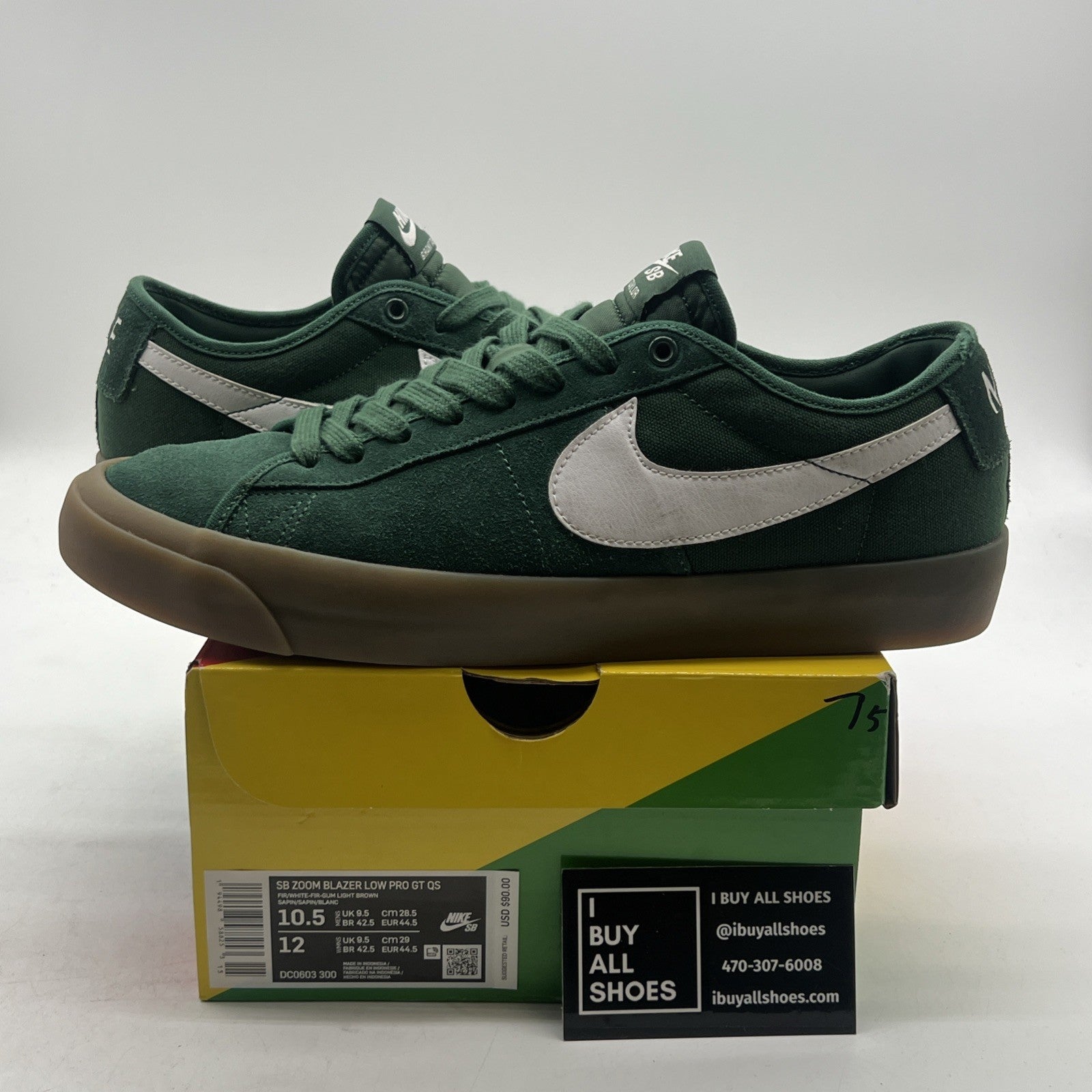 Size 10.5 - Nike Blazer GT SB Low Green Gum (DC0603-300)