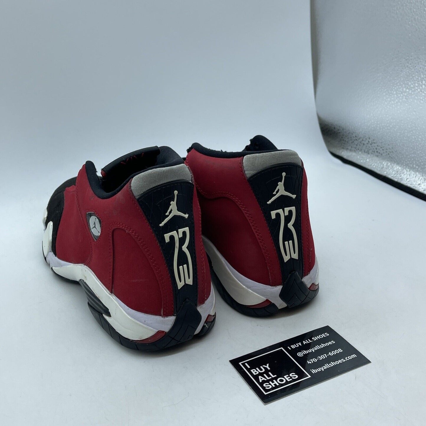 Size 8 - Air Jordan 14 Retro Gym Red Black White Suede Leather (487471-006)
