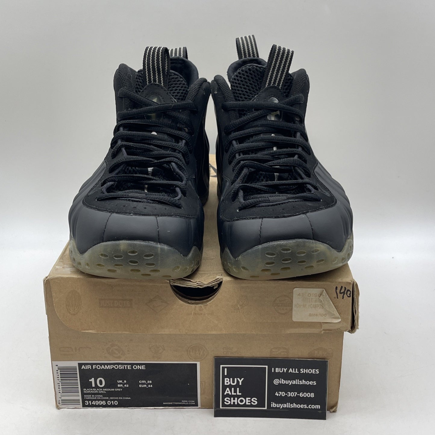 Size 10 - Nike Air Foamposite One Stealth (314996-010)