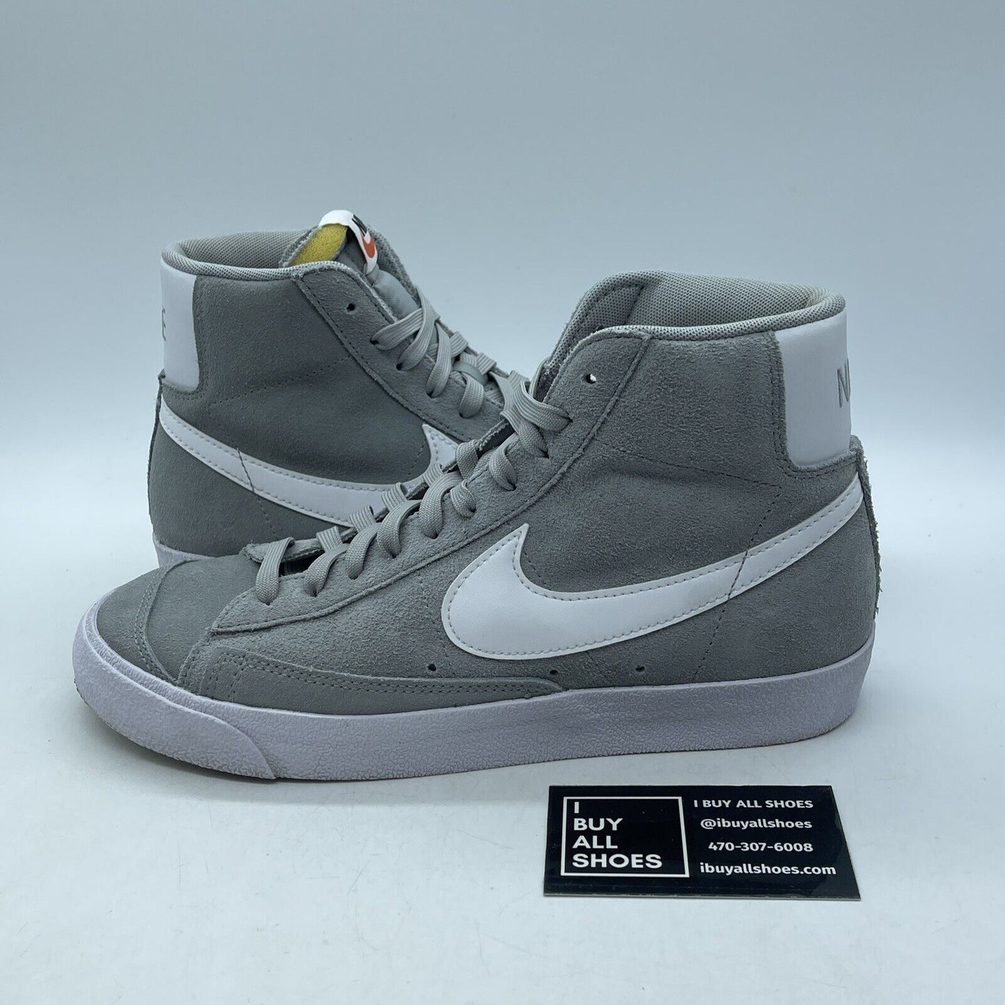Size 8 - Nike Blazer '77 Suede Mid Light Smoke Grey White Suede (CI1172-004)