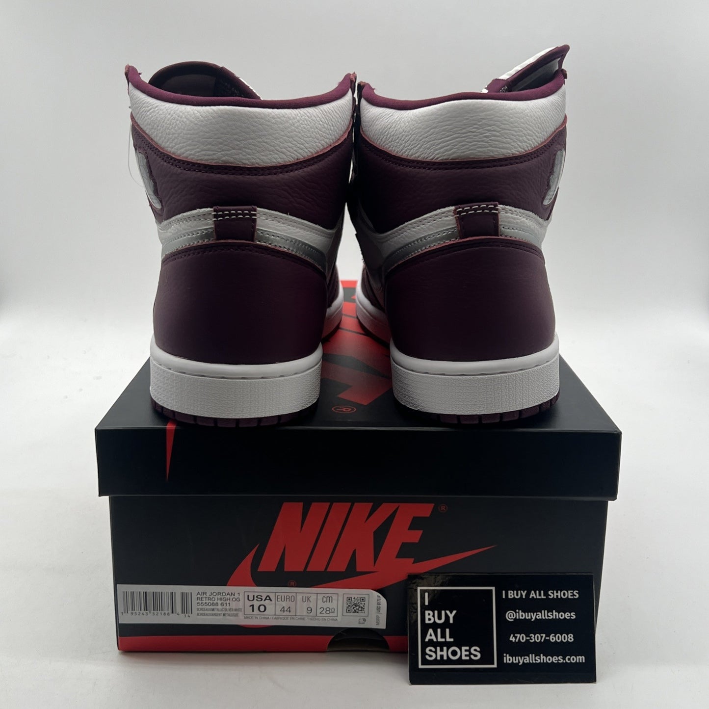 Size 10 - Air Jordan 1 Retro High OG Bordeaux (555088-611)