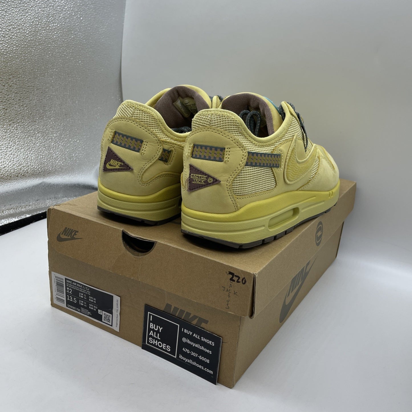 Size 12 - Nike Air Max 1 x Travis Scott Saturn Gold Yellow Suede (DO9392-700)