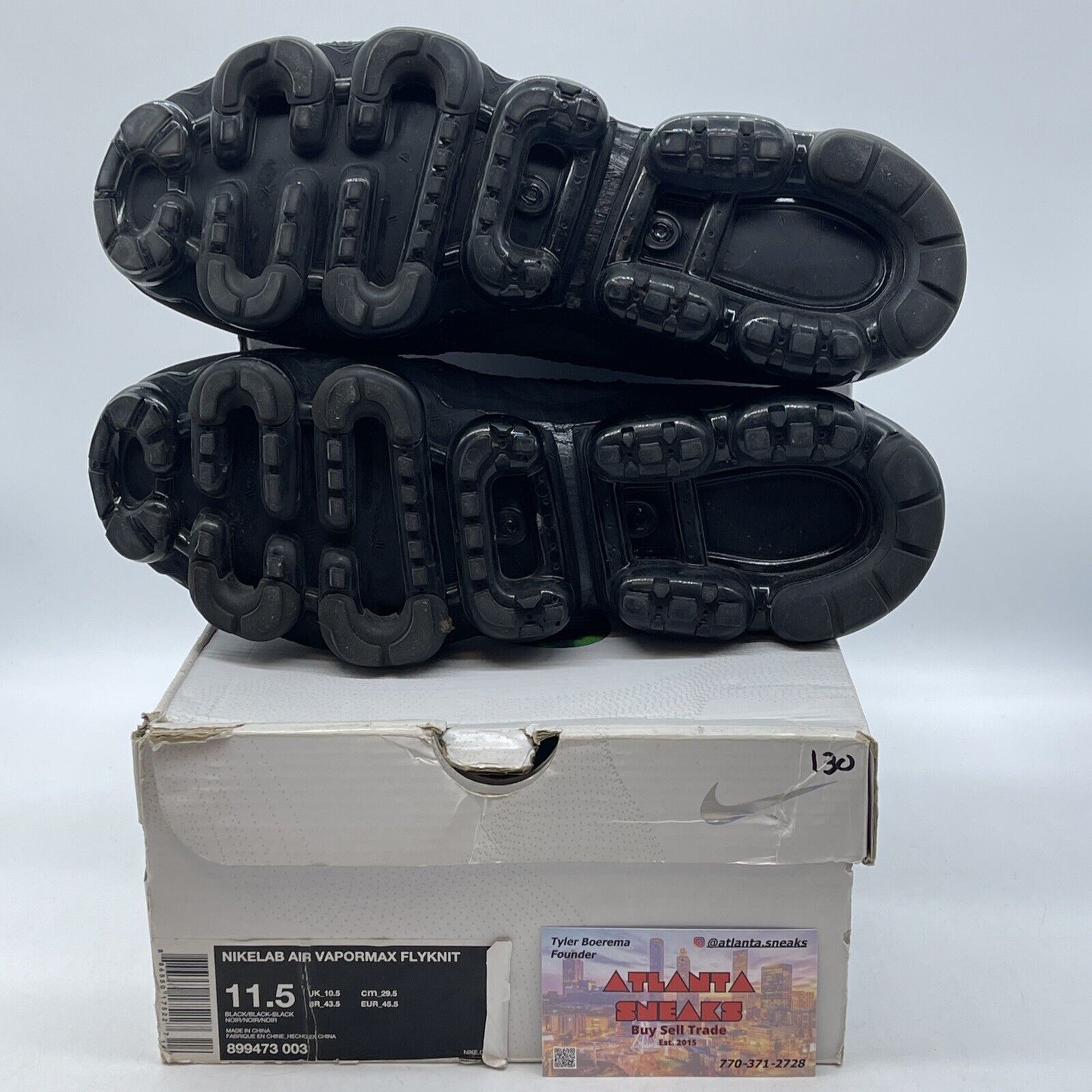 Size 11.5 - NikeLab Air VaporMax Triple Black Suede Leather (899473-003)