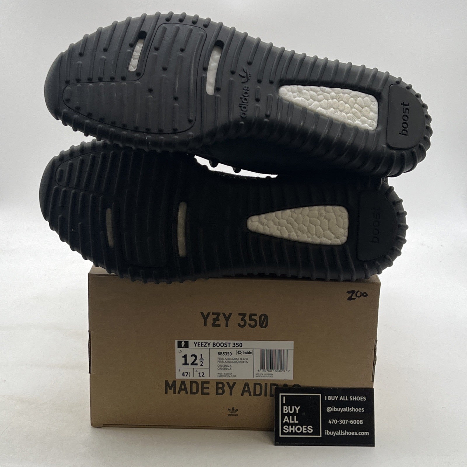 Size 12.5 - adidas Yeezy Boost 350 2016 Pirate Black (BB5350)
