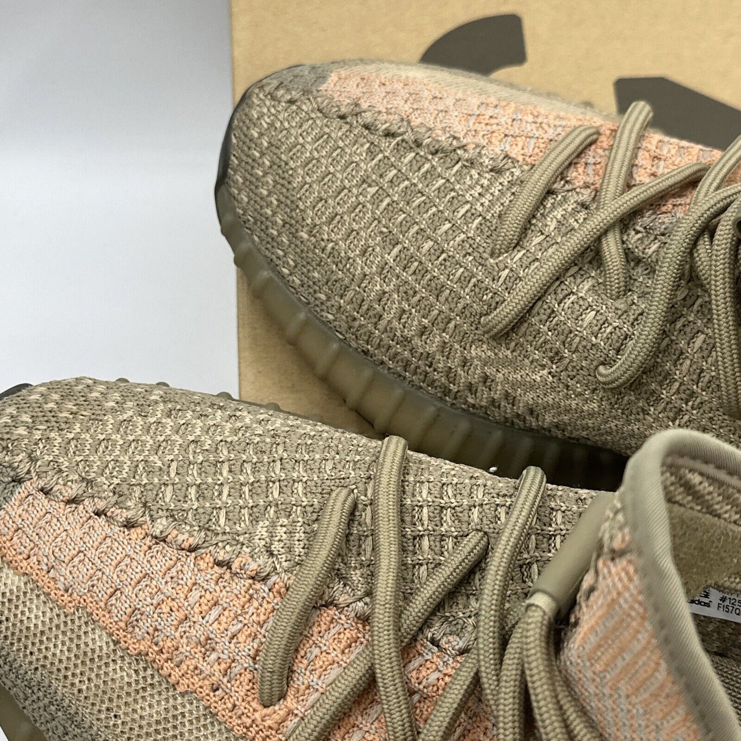 Size 9.5 - Yeezy Boost 350 V2 Sand Taupe Orange Brown Vnds Comfy Self Lace Easy