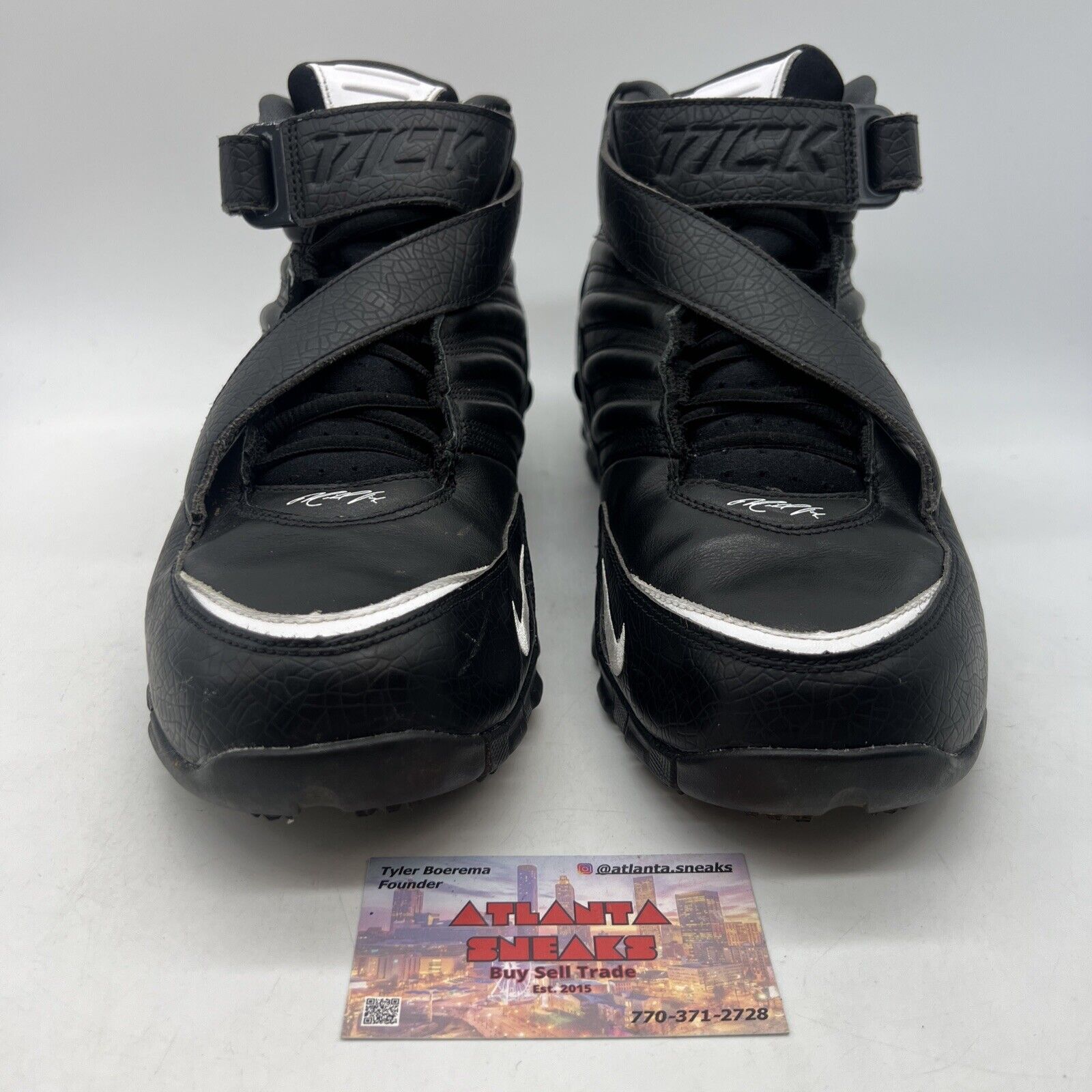 Size 11 - Nike Zoom Vick 3 Retro Triple Black White Leather (832698-002)