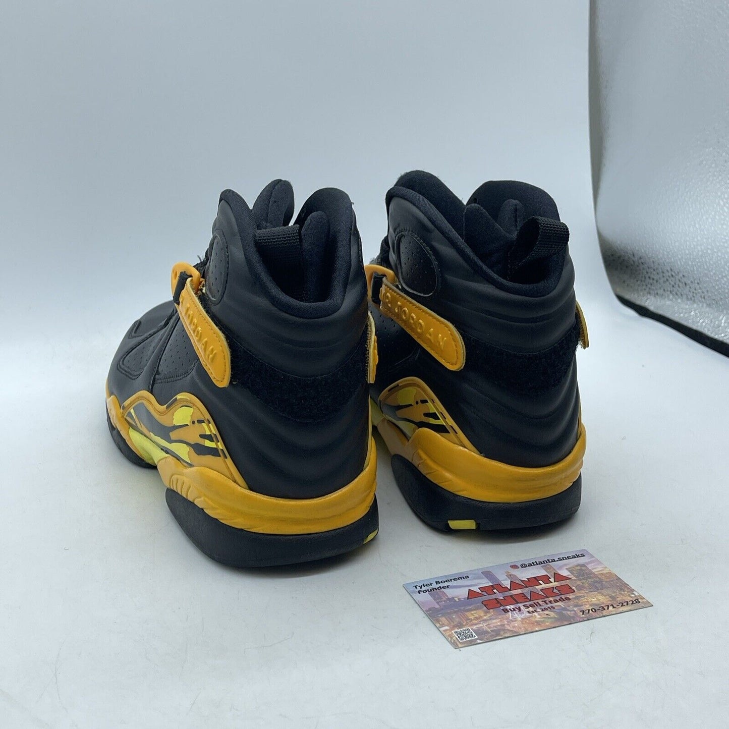 Size 9.5W - Air Jordan 8 Retro Taxi Yellow Black Leather (CI1236-007)