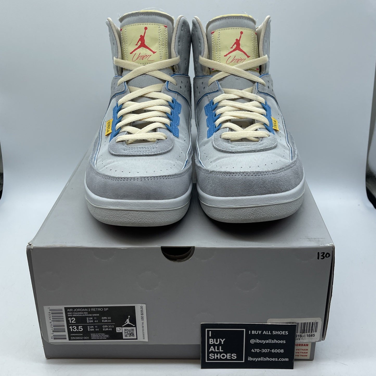 Size 12 - Jordan 2 Gray Fog 2022 Blue Suede Leather (DN3802-001)