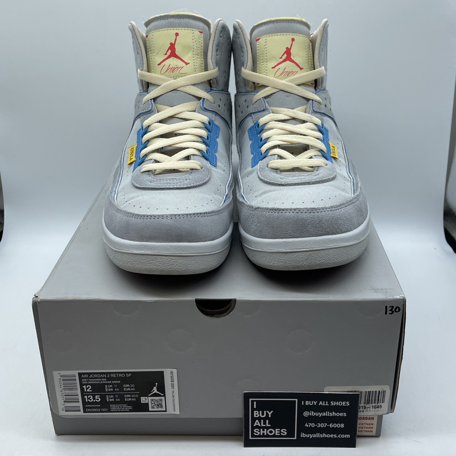 Size 12 - Jordan 2 Gray Fog 2022 Blue Suede Leather (DN3802-001)