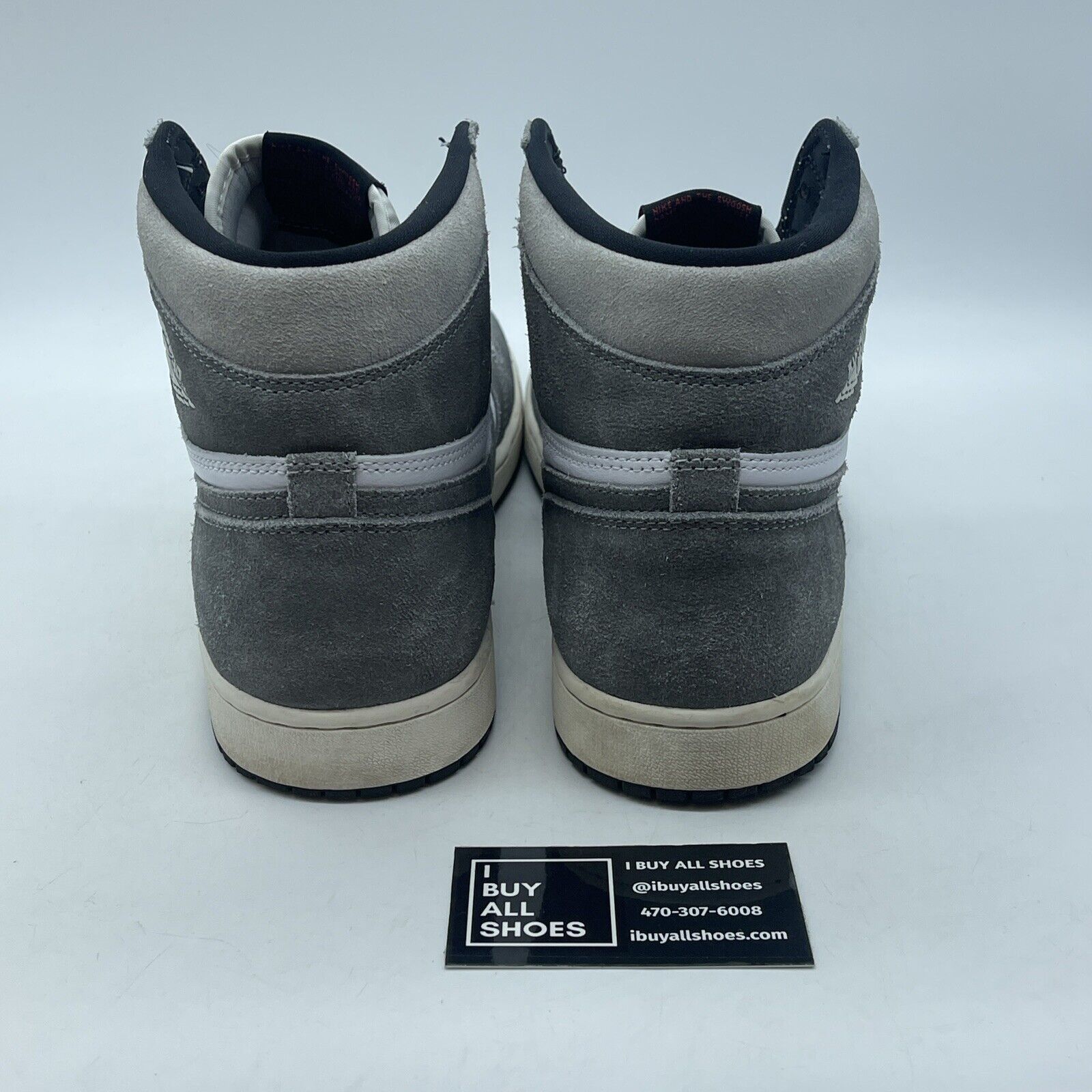 Size 12 - Air Jordan 1 Retro OG High Washed Black Suede Leather (DZ5485-051)