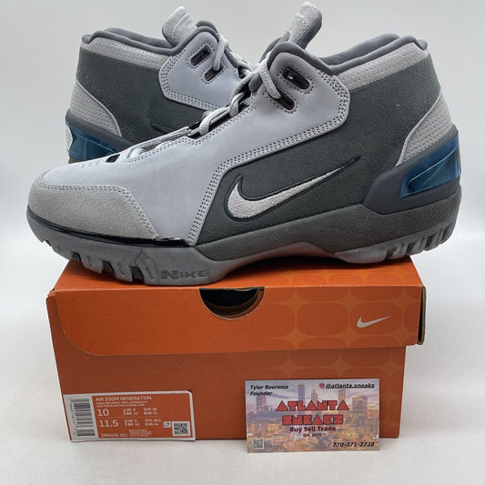 Size 10 - Nike Air Zoom Generation Retro Dark Grey Black Suede (DR0455-001)