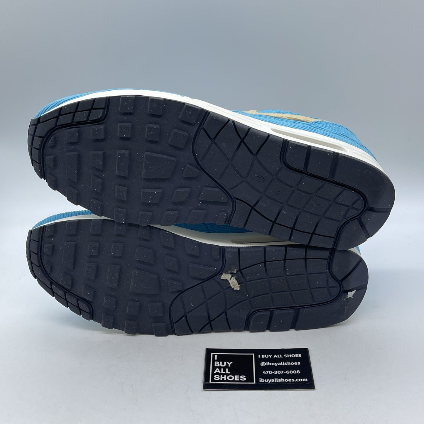 Size 12 - Nike Air Max 1 Premium Baltic Blue Corduroy Black (FB8915-400)