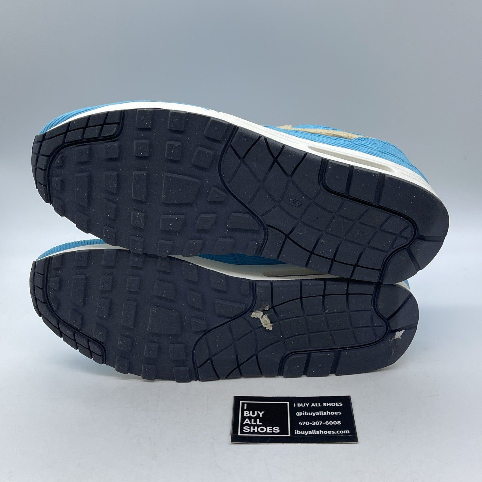 Size 12 - Nike Air Max 1 Premium Baltic Blue Corduroy Black (FB8915-400)