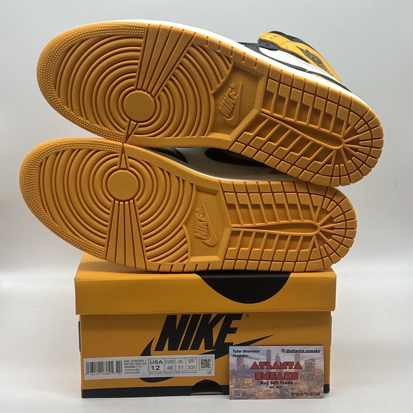 Size 12 - Jordan 1 Retro OG High Yellow Toe Brand New Og All