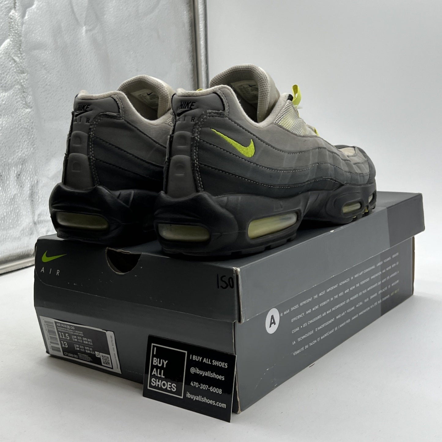 Size 11.5 - Nike Air Max 95 OG 2020 Neon (CT1689-001)