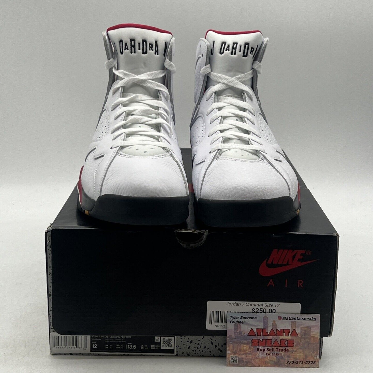 Size 12 - Jordan 7 Cardinal 2022 Red White Black Yellow Leather (CU0307-106)