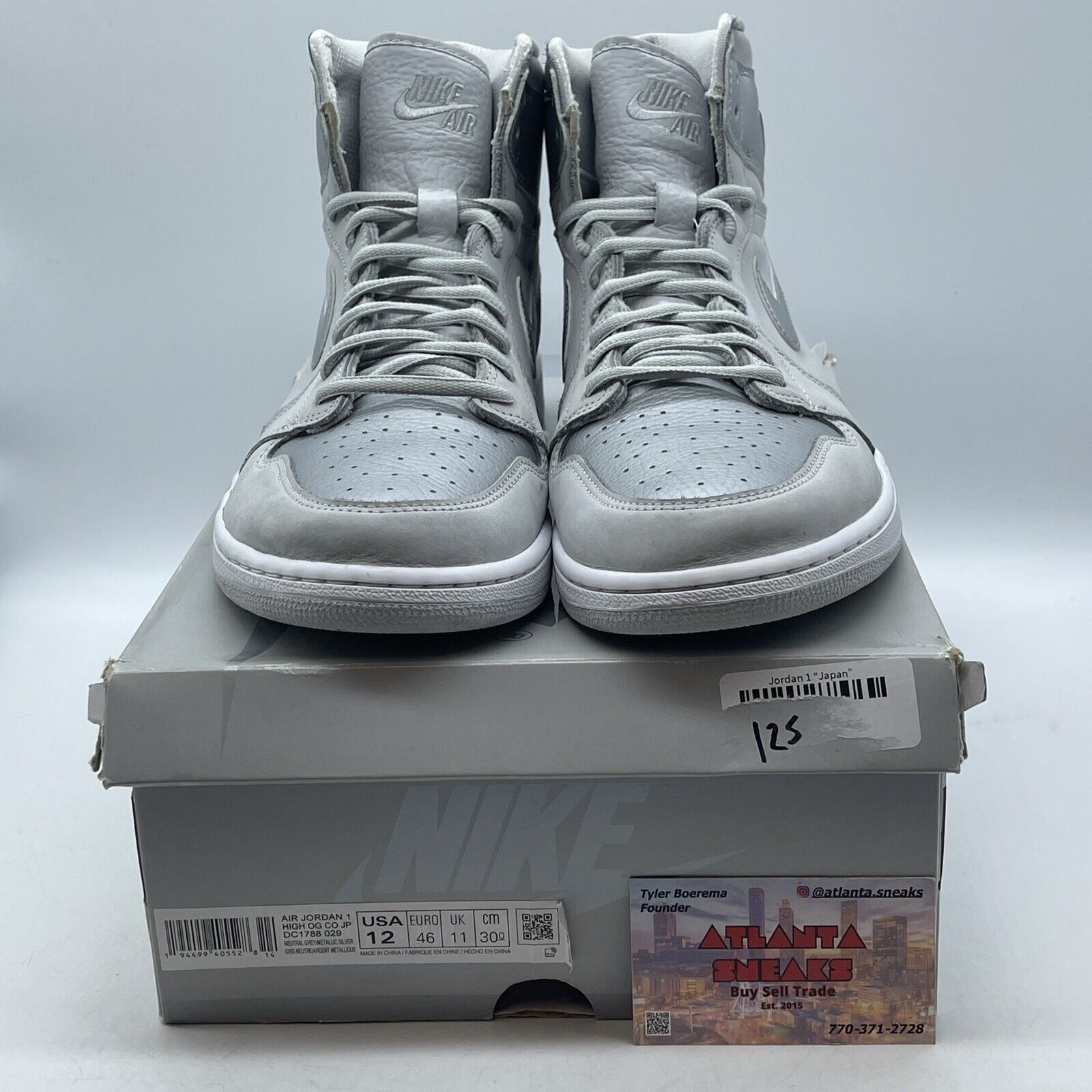 Size 12 - Air Jordan 1 Retro OG CO.JP High Tokyo White Silver (DC1788-029)