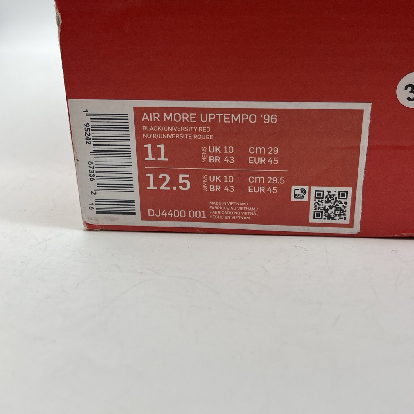 Size 11 - Nike Air More Uptempo '96 Split Black Blue Red Leather (DJ4400-001)