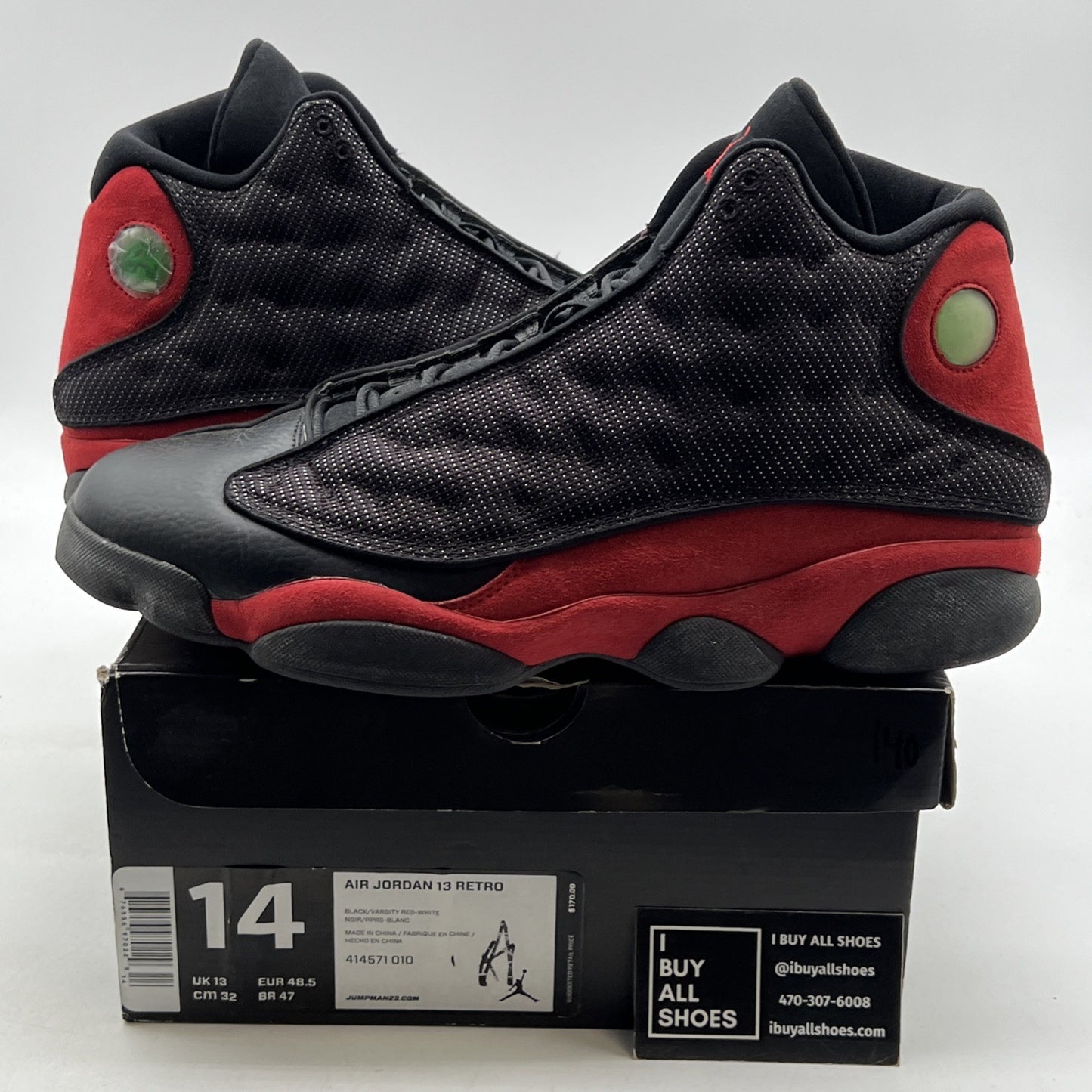 Size 14 - Air Jordan 13 Retro 2013 Bred (414571-010)