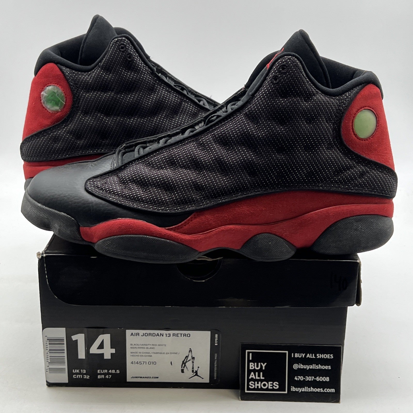 Size 14 - Air Jordan 13 Retro 2013 Bred (414571-010)