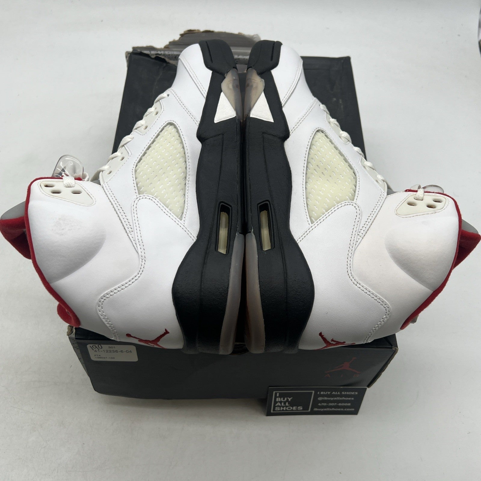 Size 9.5 - Air Jordan 5 Retro 2013 White Fire Red (136027-100)